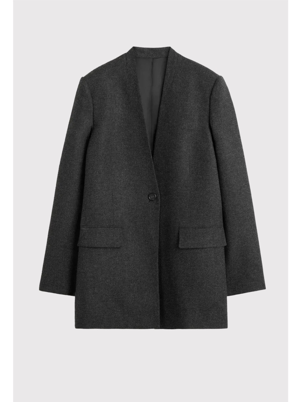 TOTEME SCARF BLAZER - CHARCOAL MELANGE